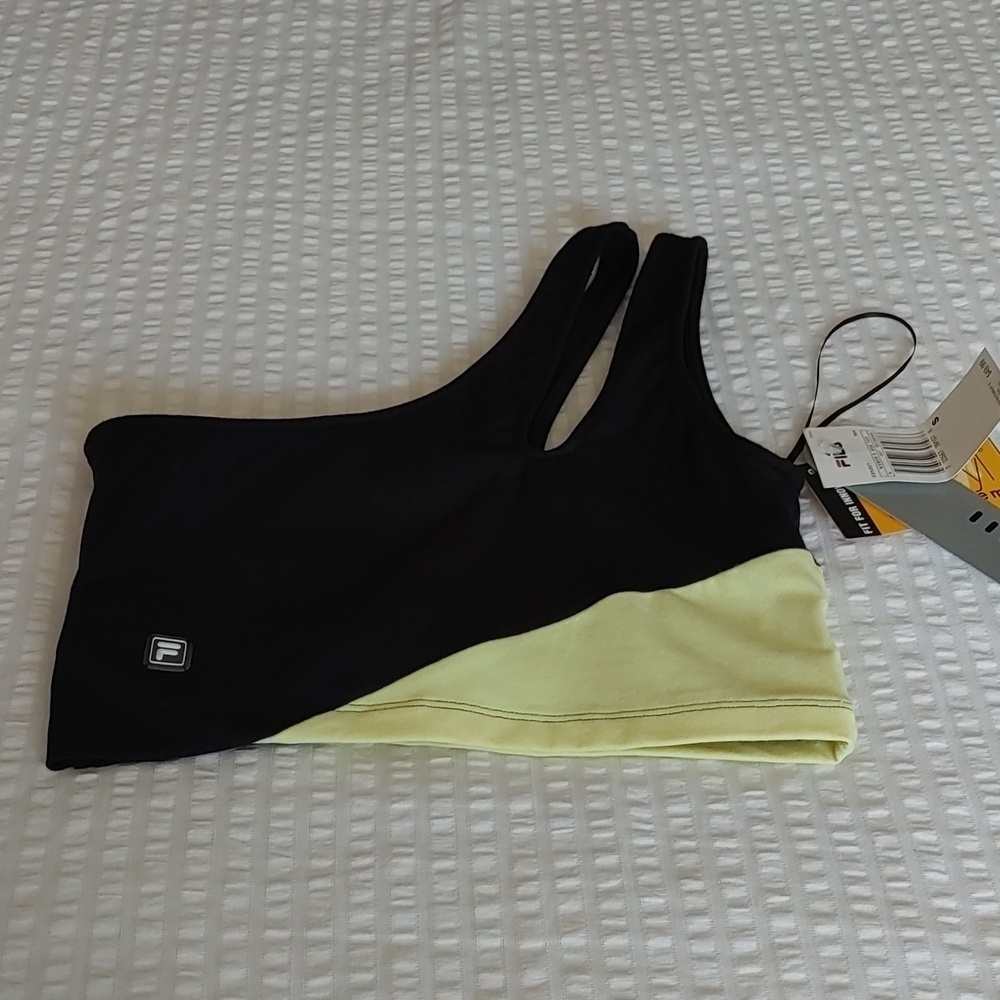 NWT Fila Two Toned Asymmetrical Sports Bra Size Small